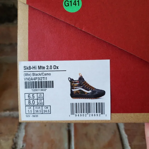 Vans Black and Camouflage High-Top Sneakers - Picture 11 of 12